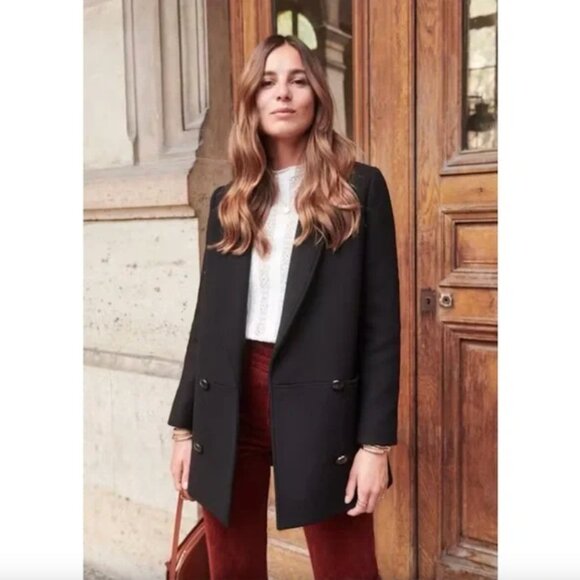 Sezane James Coat Black - Picture 2 of 8